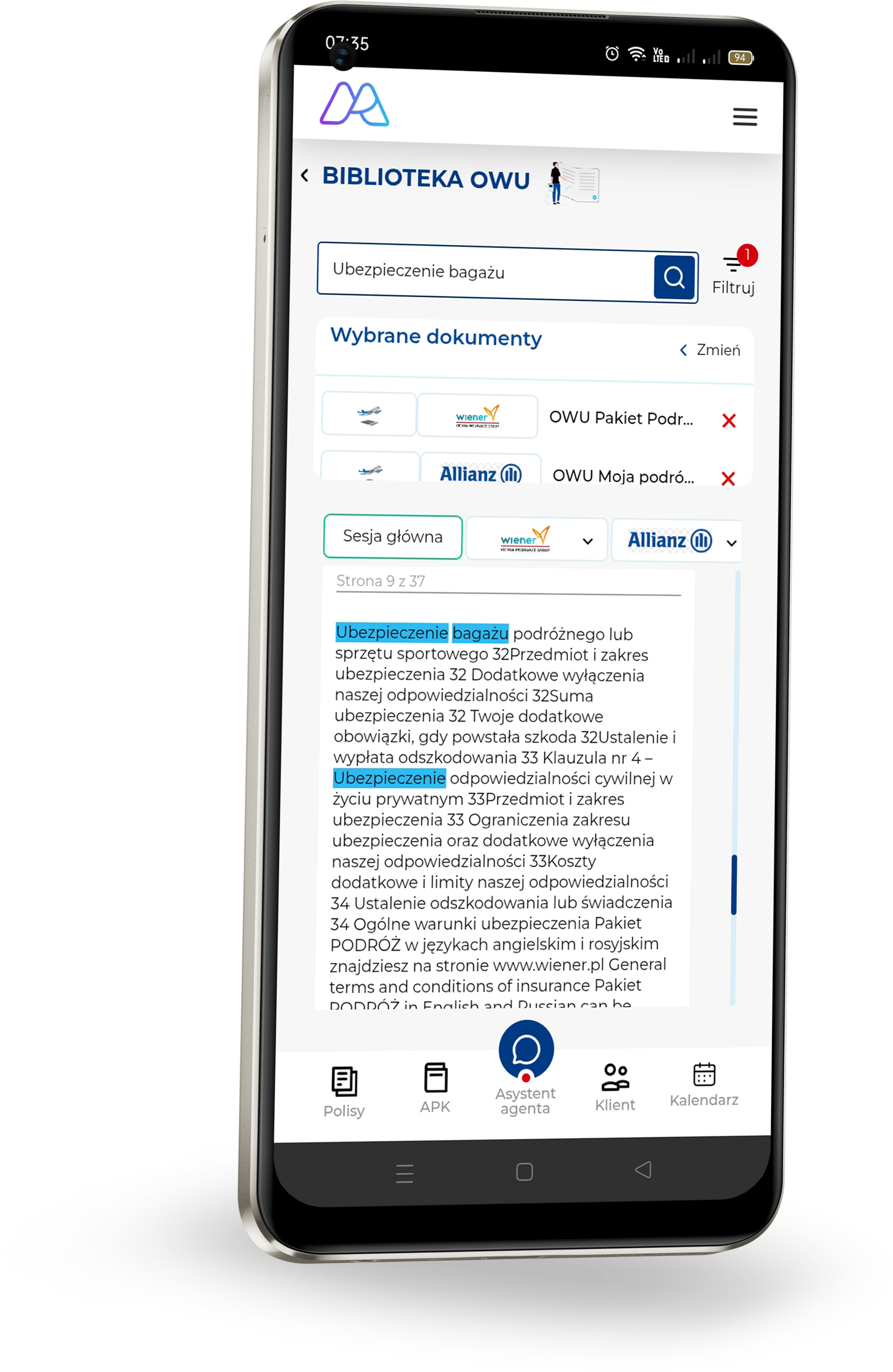 Porównywarka OWU (AI)